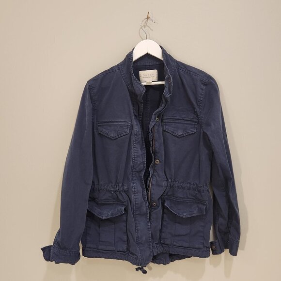 Hinge Seattle Navy Blue Utility Cargo Jacket - size M - Picture 1 of 8